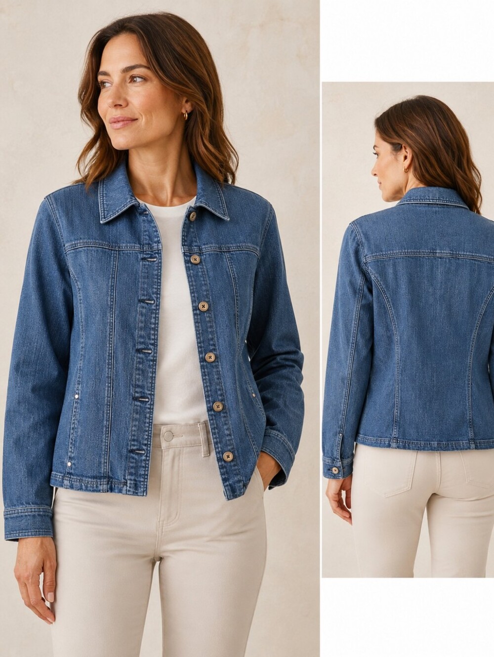 Alia Medium Blue Denim Jacket for Women